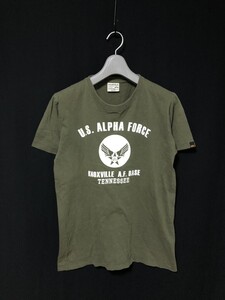 ◆ALPHA INDUSTRIES アルファ【エアフォースロゴ】半袖 Tシャツ M