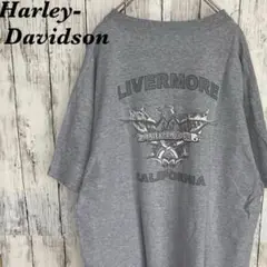 【人気】Harley-Davidson Tシャツ プリント　グレー　XL