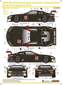 SKデカール SK24125 1/24 BMW M8 GTE IMSA スポーツカー選手権 デイトナ 24H 2018 BMW チーム RLL Test Car