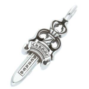 クロムハーツ Chrome Hearts DOUBLE DAGGER/ダブルダガー ペンダント/シルバーネックレストップ 中古 SS07