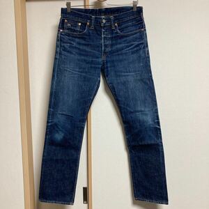 【希少】 RRL Slim Fit Jeans ダブルアールエル スリムフィットジーンズ デニムパンツ インディゴ W30赤耳 レザーパッチ ラルフローレン