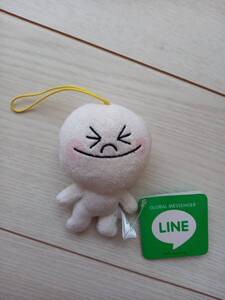 GLOBAL MESSENGER LINE ライン　ムーン　マスコット　紙タグ付き　ぬいぐるみ　景品用　ストラップ　非売品