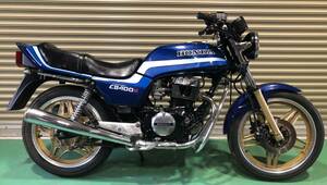 CB400N ホーク3 バブ エンジン実動 黒エンジン 青 CB250T CB400T CB250N スーパーホーク ホーク2