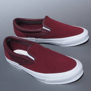 デッド!! 新品 USA限定 US 8.5 /26.5cm Vault by Vans OG CLASSIC SLIP-ON LX クラシック スリッポン SUEDE LEATHER PORT USA企画