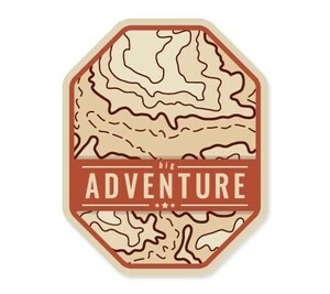 ステッカー アウトドア アメリカン おしゃれ スーツケース キャンプ 車 バイク かっこいい 地図 マップ Explorers Map ADVENTURE