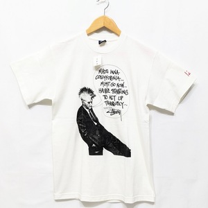 デッドストック 未使用品 OLD STUSSY ステューシー 代官山チャプト12周年記念 手刷りTシャツ コットン ホワイト M 00s 90s 紺タグ