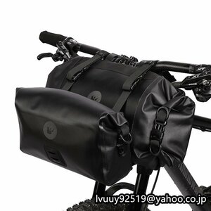 自転車2in1フロントバッグ8L+4L 防水 独立使用可 2WAY仕様 反射ステ