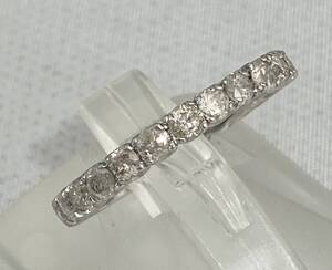 仕上げ済 簡易鑑別書付 Pt900 リング 9号 1.00ct 2.90g ダイヤモンド プラチナ 店舗受取可