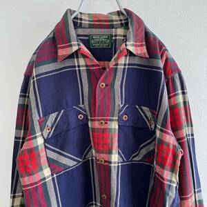 RALPH LAUREN POLO COUNTRY ポロカントリー チェックフラップオープンカラーシャツシャツ サイズ11号 Lサイズ レディース