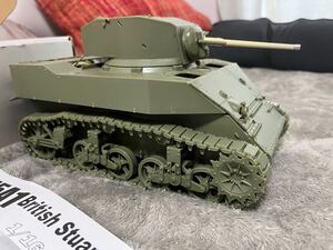 1/16 クラッシーホビー アメリカ陸軍 M5軽戦車 ＋35RCtank RCキット 内装完成・走行試験済みキット 