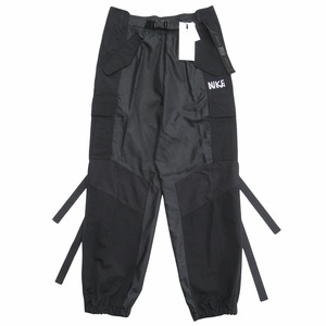 未使用品 22aw サカイ × ナイキ sacai × NIKE ドッキング ナイロン カーゴ パンツ AS U NRG Pant DQ9061-010 コラボ 22-0530S S 黒