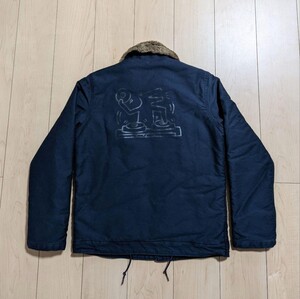 M 良品 X-LARGE × ALPHA INDUSTRIES × Keith Haring N-1デッキジャケット N-1デッキボアジャケット フライトジャケット ミリタリー army