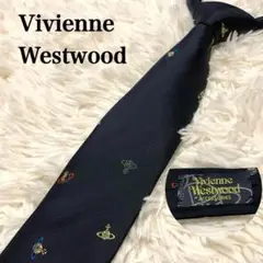 ☆希少★ Vivienne Westwood ネクタイ　ブラック　オーブ総柄