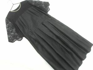 anatelier アナトリエ 切替 レース 結婚式二次会 ドレス ワンピース size38/黒 ■■ ☆ ecc5 レディース