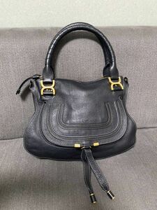 美品 Chloe クロエ マーシー ハンドバッグ トートバッグ 肩掛け ワンショルダー ブラック 黒 レディース カバン Bag 1円〜