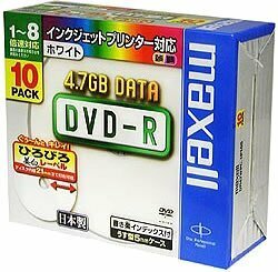 【中古】maxell DVD-R4.7GBワイドプリンタブル1 [DR47WPC1P10S]