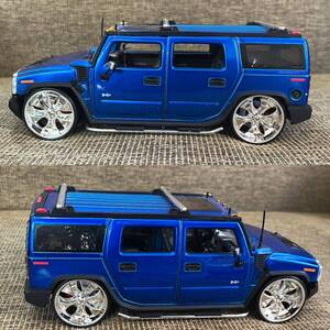 1/24 HUMMER H2 ハマー Jada Toys DUB CITY ダイキャストミニカー ローライダー アメ車 ホイール カスタム 大口径 改造品 メッキホイール