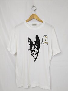 FACTOTUM 21SS ファクトタム ドッググラフィックプリントTシャツ 01080941 サイズ：48 カラー：ホワイト