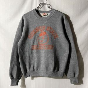 80s 90s USA製 RUSSELL ATHLETIC ラッセル アスレチック 前V カレッジ スウェット グレー M ヴィンテージ OLD