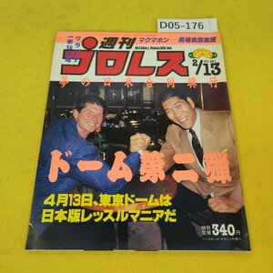 D05-176 週刊プロレス 1990年2月13日号 夢の日米合同興行他 ベースボールマガジン社 日焼け傷汚れあり。