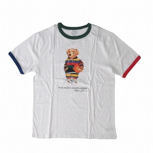 未使用品 POLO RALPH LAUREN ポロラルフローレン CWPOTSHY8020353 ポロベア プリント トリコロールカラー Tシャツ半袖 サイズ18-20