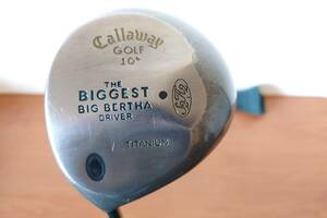 左用 ！ キャロウェイ（Callaway）ビゲスト（BIGGEST） ビッグバーサ チタン ドライバー 日本仕様 10° 純正Sシャフト 46インチ 中古品 !