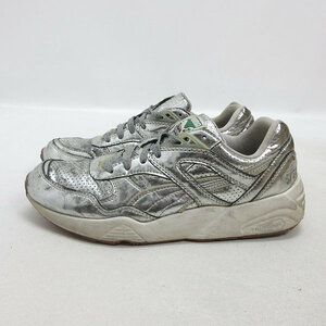 y■【24.5cm】プーマ/PUMA R698 X TRINOMIC X ALIFE 357736-01トライノミック■銀LADIES向き/18【中古】