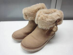 送料込◎ZARA GIRLS/ザラガールズ■19cm/EU30/CN190/68■ボア ムートン風 ショートブーツ 6590/103/131 1554■ベージュ■#20709MK655_21