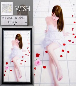 【真作】【WISH】光元昭弘「余白の創造…君と玲瓏」油彩 プラチナ箔 50号 大作 2018年作 ◆HP掲載 美人名画　 〇写実人気画家 #24122228