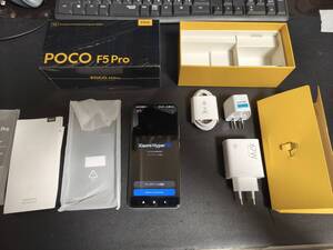 ●○１円スタート　Xiaomi Poco F5 pro 12GB+256GB　SIMフリー　ホワイト○●