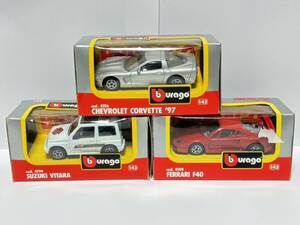 (563) ● BBURAGO burago ブラーゴ SUZUKI VITARA /FERRARI F40 / CHEVROLET CORVETTE 