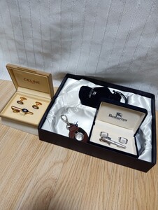 1円スタート　BURBERRY　CELINE　ネクタイピン カフス セット アクセサリー