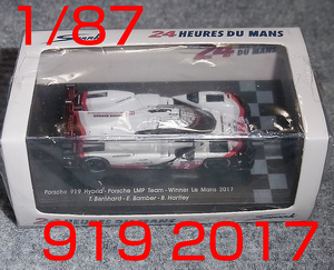 1/87 ポルシェ 919 Hybrid LMP 1 2017 ルマン 優勝 2号 ハートレー PORSCHE SPARK スパーク 