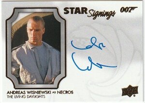 UPPER DECK 007 JAMES BOND STAR SIGNINGS Andreas Wisniewski Auto 直筆サインカード