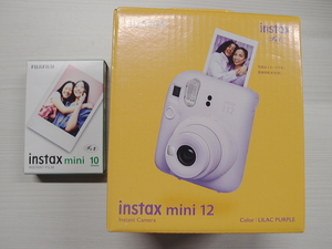 【送料無料】【新品】instax mini 12　チェキ FUJIFILM ＋ FILM10枚