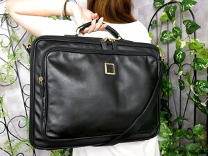 ●超美品●LOEWE ロエベ●メンズ●アナグラム●ロゴ型押し●カーフ レザー 本革●2way ブリーフケース●黒●G金具●A4 ビジネス●Js47361