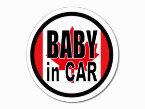 BC●カナダ国旗BABY in CARステッカー●KIDS 赤ちゃん SA