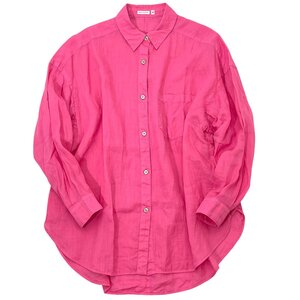 22ss DRESSTERIOR 製品染めラミーシャツ 定価16,500円 size36 PINK 085-84071 ドレステリア