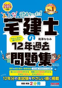 [A12349005]みんなが欲しかった! 宅建士の12年過去問題集 2024年度 [宅地建物取引士 12年分の本試験をやさしい順に掲載](TAC出版