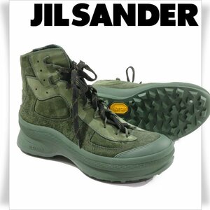 新品1円～★定価17.4万 JIL SANDER ジルサンダー イタリア製 Vibramソール ハイカットスニーカー シューズ 42 26.0cm J50WS0001◆S1101◆