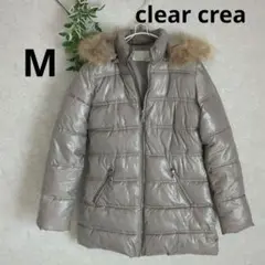 clear crea 中綿　ダウンコート　アウター　グレージュ　ファー