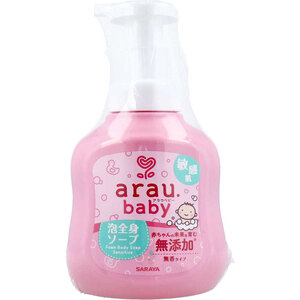 【まとめ買う】アラウ.ベビー 泡全身ソープ 敏感肌 無香タイプ 450ｍL×10個セット