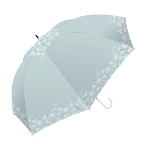 ☆ UB2461刺繍レースグリーン ☆ 雨晴兼用 長傘 58cm 傘 レディース 晴雨兼用 長傘 耐風 おしゃれ ジャンプ 耐風傘 58cm ワンタッチ