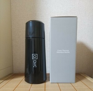 ステンレスボトル 水筒 魔法瓶 まほうびん QVC ノベルティ 未使用品 420ml 黒【即決】