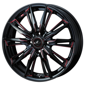 YOKOHAMA BluEarth-Es ES32 195/50R16 LEONIS GX BK/SC RED 16インチ 6J+42 4H-100 4本セット