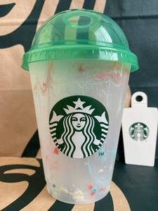 スターバックス　カラーチェンジングリユーザブルコールドカップグリーン473ml スタバ