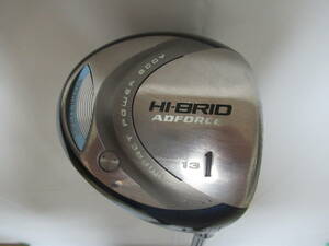 ★HI-BRID ハイブリッド ADFORCE ドライバー 1w 13° 純正カーボンシャフト L F591★レア★激安★中古★レディース★