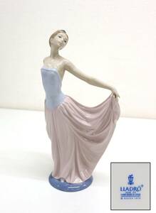 美品 LLADRO/リヤドロ 陶器人形 踊る少女 5050 フィギュリン 高さ約30cm 人形/置物 オブジェ 西洋陶器/陶磁器 インテリア ZJ1516