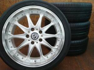 ★超美品 深リム!! WARWIC EXSTAR2+21年製国産タイヤ 225/40R18 4本SET★ノア ヴォクシー エスクァイア ステップワゴン セレナ ストリーム