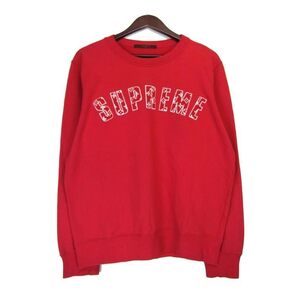 シュプリーム Supreme × ルイヴィトン LOUIS VUITTON 17AW 【 LV ARC LOGO CREWNECK 】 フロント アーチ ロゴ トレーナー　s3802